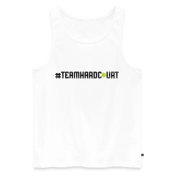 Raquette de joueur de tennis drôle - Débardeur bio Premium Homme - blanc - Devant - Michal (187cm)