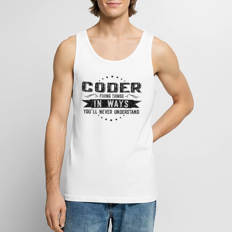 Programmierer Kollegen Geschenk Beruf Spruch Männer Premium Bio Tank Top