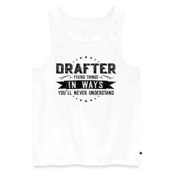 Verfasser Kollegen Geschenk Beruf Spruch Lustig - Männer Premium Bio Tank Top - Weiß - Vorne - Michal (187cm)