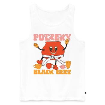 Pottery Ceramics Artist Pottery - Men's Premium Organic Tank Top - white - Front - Michal (187cm)