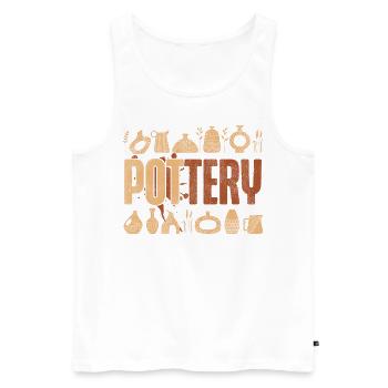 Pottery Ceramics Artist Pottery - Männer Premium Bio Tank Top - Weiß - Vorne - Michal (187cm)