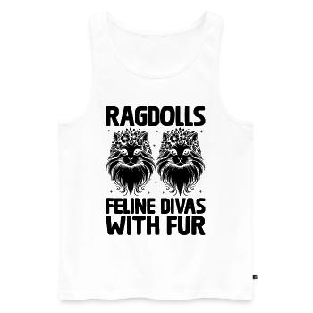 Ragdolls Divas félins avec fourrure Ragdolls Cat Lover - Débardeur bio Premium Homme - blanc - Devant - Michal (187cm)