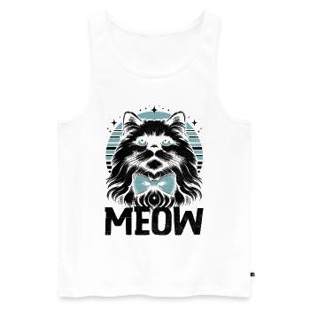 Meow Ragdoll Cat Lover Ragdolls Cats - Men's Premium Organic Tank Top - white - Front - AI Model Male 178 light (178cm)