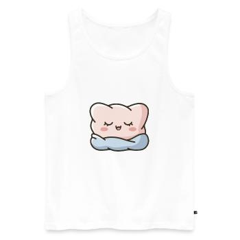 Funny Sleep Saying - Men's Premium Organic Tank Top - white - Front - Michal (187cm)