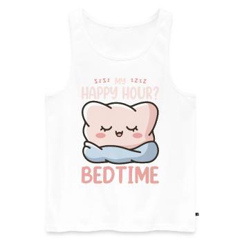 Funny Sleep Saying - Men's Premium Organic Tank Top - white - Front - Michal (187cm)