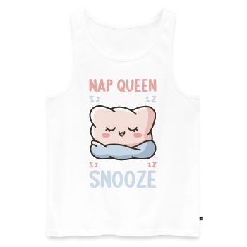 Funny Sleep Saying - Men's Premium Organic Tank Top - white - Front - Michal (187cm)