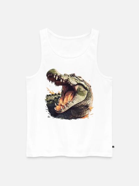 Krokodile Krokodil - Männer Premium Bio Tank Top - Weiß