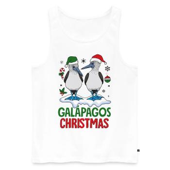 Noël aux Galapagos - Débardeur bio Premium Homme - blanc - Devant - Michal (187cm)