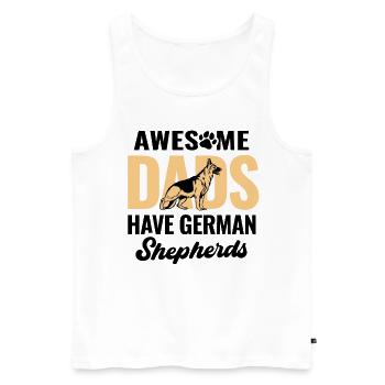 Tolle Väter haben Deutsche Schäferhunde Hundeliebhaber Germa - Männer Premium Bio Tank Top - Weiß - Vorne - Michal (187cm)