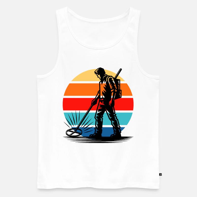 Sondeln Metalldetektor - Männer Premium Bio Tank Top - Weiß