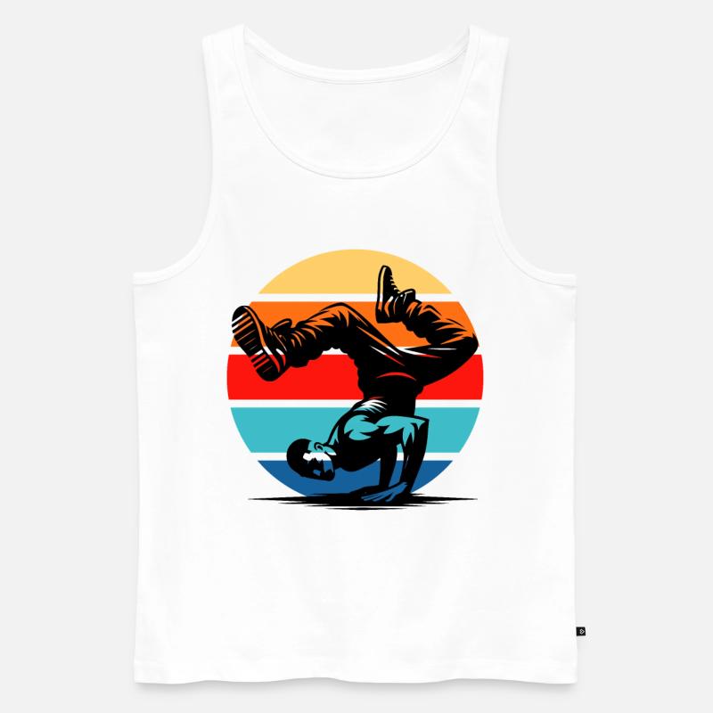 Breakdance - Männer Premium Bio Tank Top - Weiß