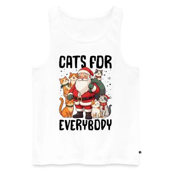 Des chats pour tout le monde - Débardeur bio Premium Homme - blanc - Devant - Michal (187cm)