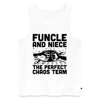 Funcle And Niece The Perfect Chaos Team Uncle Fami - Débardeur bio Premium Homme - blanc - Devant - Michal (187cm)