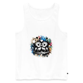 Hiboux mon hibou de la Saint-Valentin - Débardeur bio Premium Homme - blanc - Devant - Michal (187cm)