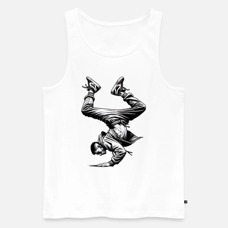 Breakdance - Männer Premium Bio Tank Top - Weiß