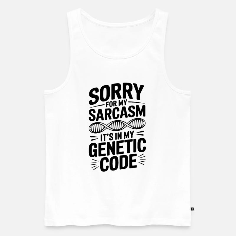 Sarkasmus Gene DNA Genetik - Männer Premium Bio Tank Top - Weiß