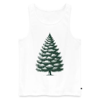 Traditional Christmas tree illustration - Men's Premium Organic Tank Top - white - Front - Michal (187cm)