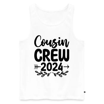 Cousin Crew 2024 Pregnancy Announcement Family - Men's Premium Organic Tank Top - white - Front - Michal (187cm)