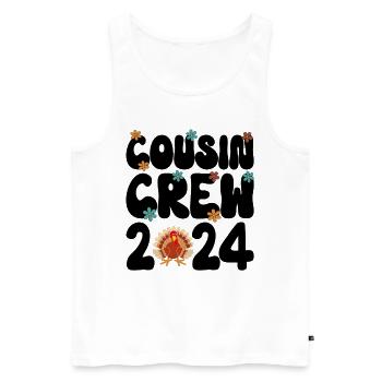 Cousin Crew 2024 Pregnancy Announcement Family - Men's Premium Organic Tank Top - white - Front - Michal (187cm)
