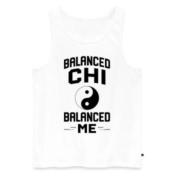 Médecine Chinoise MTC - Débardeur bio Premium Homme - blanc - Devant - Michal (187cm)
