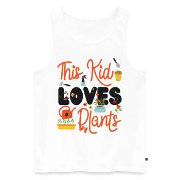 Plant Lover Gardening Kid This Kid - Men's Premium Organic Tank Top - white - Front - Michal (187cm)