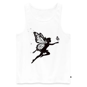 Magische Elfe – Feenzauber im Mondlicht - Männer Premium Bio Tank Top - Weiß - Vorne - AI Model Male 178 light (178cm)