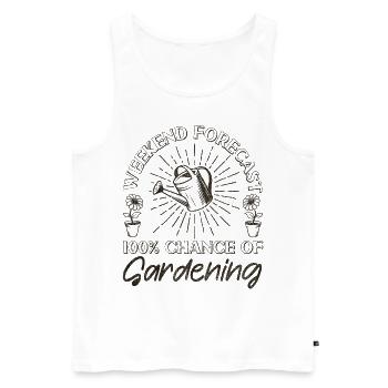 Week-end de jardinage pour les amoureux des plantes - Débardeur bio Premium Homme - blanc - Devant - Michal (187cm)