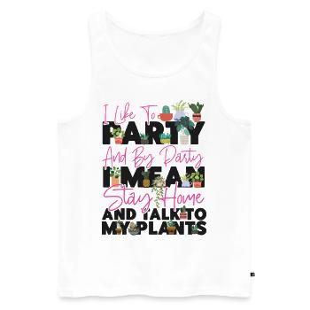 Plant Lover Gardening I Like To - Männer Premium Bio Tank Top - Weiß - Vorne - Michal (187cm)