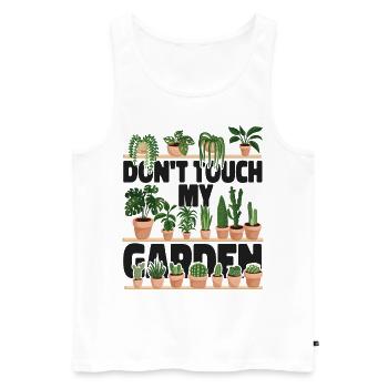 Plant Lover Gardening Don't Touch - Männer Premium Bio Tank Top - Weiß - Vorne - Michal (187cm)