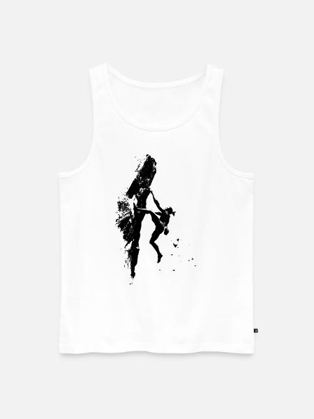 Escalade libre des Alpes : au sommet Limit Sports extrêmes - Débardeur bio Premium Homme - blanc