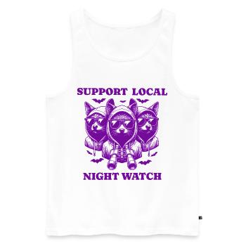 chauve-souris Amour Soutien Veille de nuit locale - Débardeur bio Premium Homme - blanc - Devant - Michal (187cm)