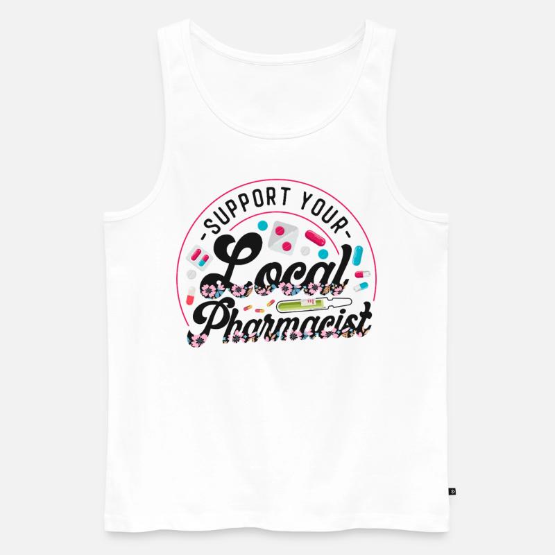 Pharmacy Tech Technician - Men's Premium Organic Tank Top - white