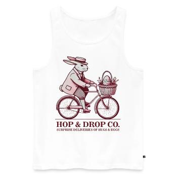 Ostern Retro Hase Fahrrad Ästhetik Eier - Männer Premium Bio Tank Top - Weiß - Vorne - Michal (187cm)