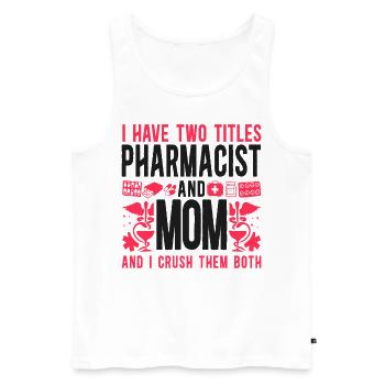 Technicien en pharmacie - Débardeur bio Premium Homme - blanc - Devant - Michal (187cm)