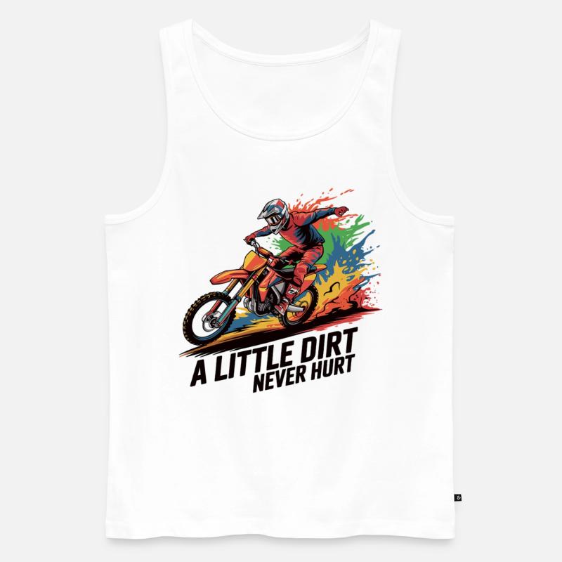 Motocross: Dreckige Leidenschaft - Männer Premium Bio Tank Top - Weiß