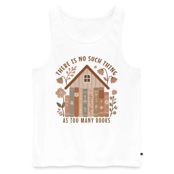 Réservez dans le style cottagecore pour club de lecture - Débardeur bio Premium Homme - blanc - Devant - Michal (187cm)