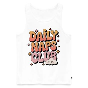 Daily Naps Club Sweet nap and nap - Men's Premium Organic Tank Top - white - Front - Michal (187cm)