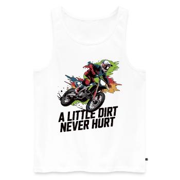 Motocross – la terre est géniale ! - Débardeur bio Premium Homme - blanc - Devant - Michal (187cm)