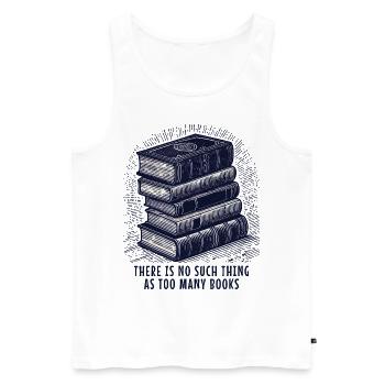 Book club motif in retro book - Men's Premium Organic Tank Top - white - Front - Michal (187cm)
