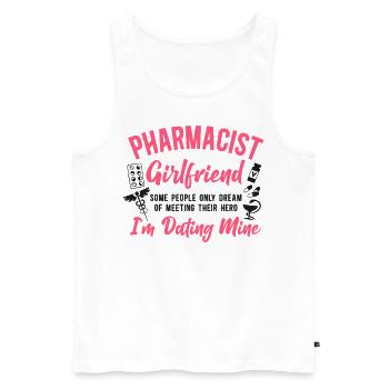 Pharmacy Tech Technician - Men's Premium Organic Tank Top - white - Front - Michal (187cm)