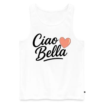 Ciao Bella - Débardeur bio Premium Homme - blanc - Devant - Michal (187cm)
