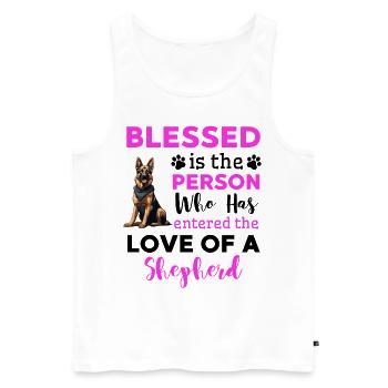 German Shepherd Dear Dog Owners - Men's Premium Organic Tank Top - white - Front - Michal (187cm)