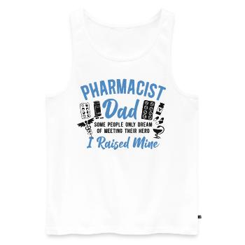 Pharmacy Tech Technician - Men's Premium Organic Tank Top - white - Front - Michal (187cm)
