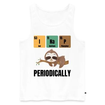 Lustiger Faultier Spruch Chemie Humor - Männer Premium Bio Tank Top - Weiß - Vorne - Michal (187cm)