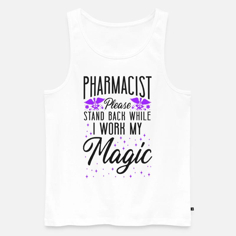Pharmacy Tech Technician - Men's Premium Organic Tank Top - white