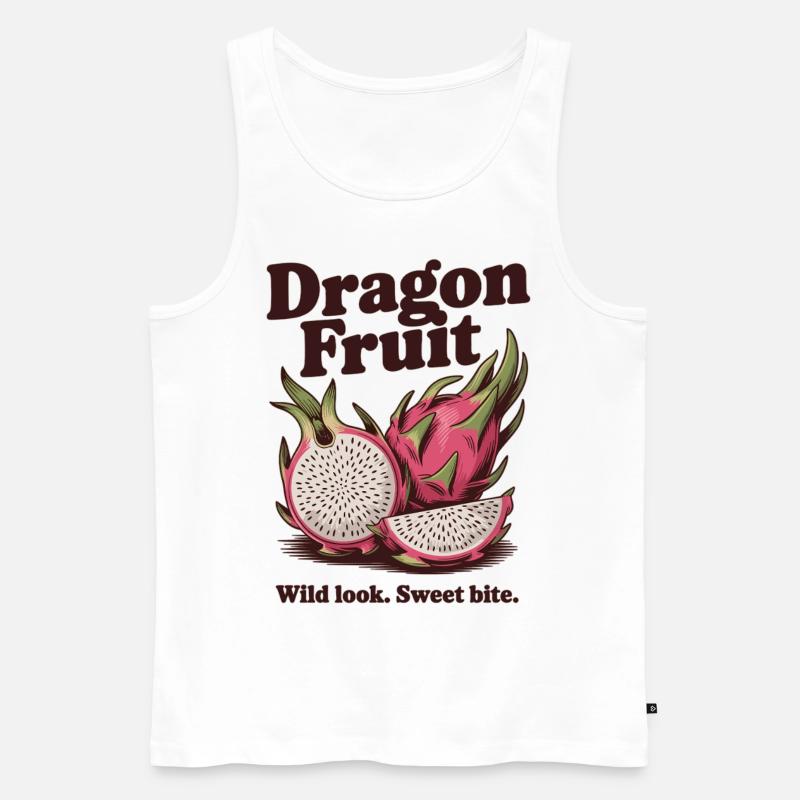 Drachenfrucht Exotisch & Süß - Männer Premium Bio Tank Top - Weiß
