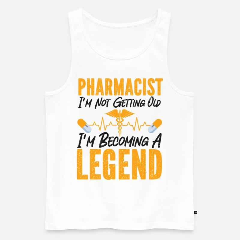 Pharmacy Tech Technician - Men's Premium Organic Tank Top - white