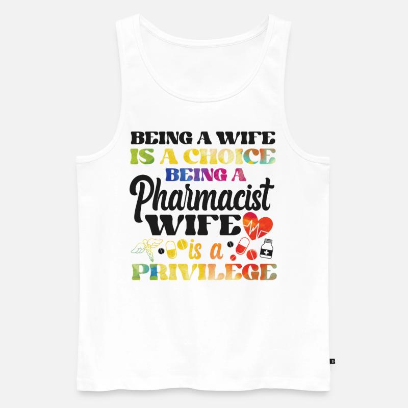 Pharmacy Tech Technician - Men's Premium Organic Tank Top - white