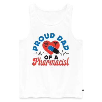 Pharmacy Tech Technician - Men's Premium Organic Tank Top - white - Front - Michal (187cm)