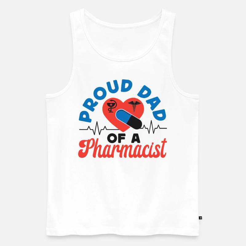 Pharmacy Tech Technician - Men's Premium Organic Tank Top - white